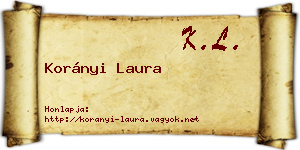 Korányi Laura névjegykártya